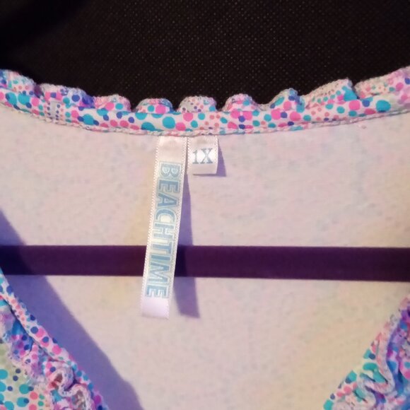 Beachtime Ruffled 3/4 Sleeve Top - 1X - Picture 2 of 4